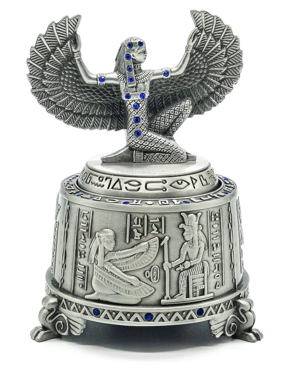 7524 Amazing Grace Music Box Metal Vintage Music Box Isis Figurine